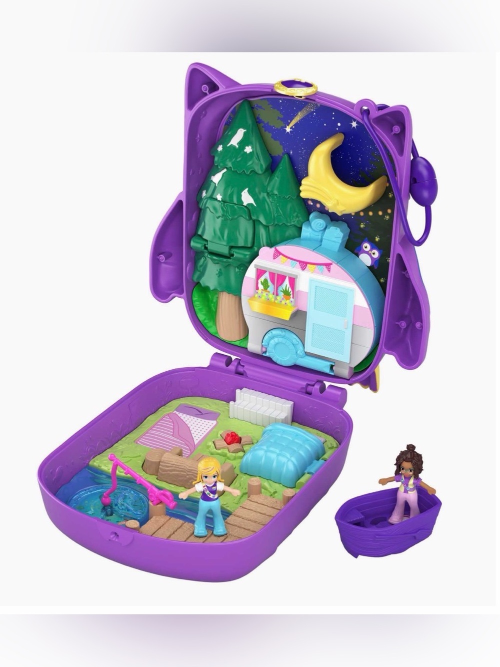 Polly Pocket Pocket World Owlnite Campsite Compact Play-Set